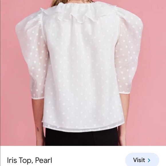 crosby iris top in pearl - Picture 2 of 4